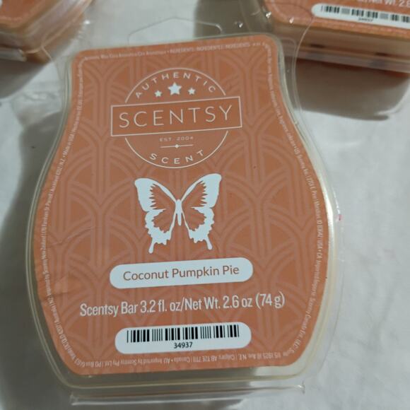 Scentsy Bar COCONUT PUMPKIN PIE 3.2 oz Authentic(Set of 3) scented wax- NEW - Picture 2 of 3